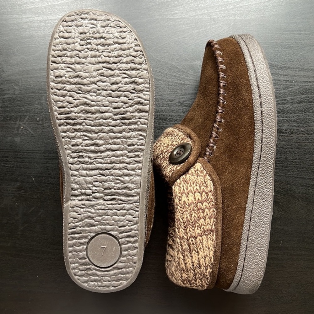 Clark’s moccasin slippers!